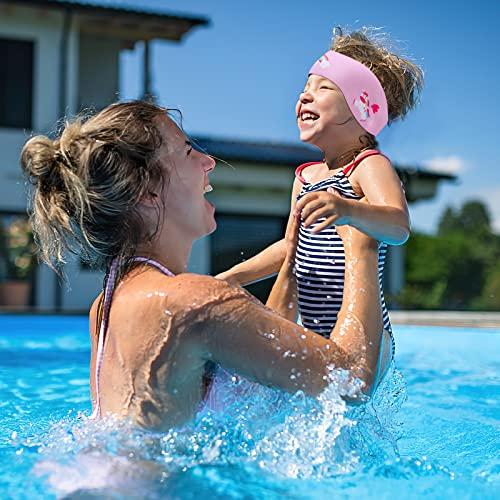 HeySplash HeySplash Swimming Headband, Swimming Earplugs Kids Ear Plugs Ear Band Swimmer Ear Protection, Elastic Neoprene Ear Guard & Hair Guard for Kids, Adults, Keep Water Out & Hold Earplugs in, Medium, Pink