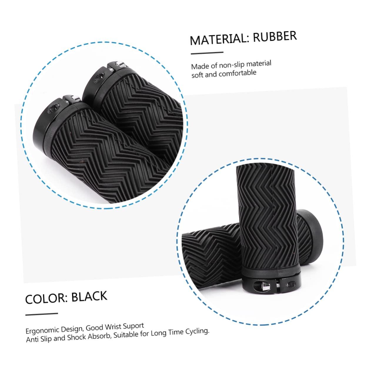 HANABASS HANABASS 1 Pair Handlebar Cover Chain Wide Seat Bicycle Locks Cable Foam Handlebar Scooter Bar End Plugs Road Bike Handlebar Grips Bike Locks Minibike Bike Grips Rubber Black