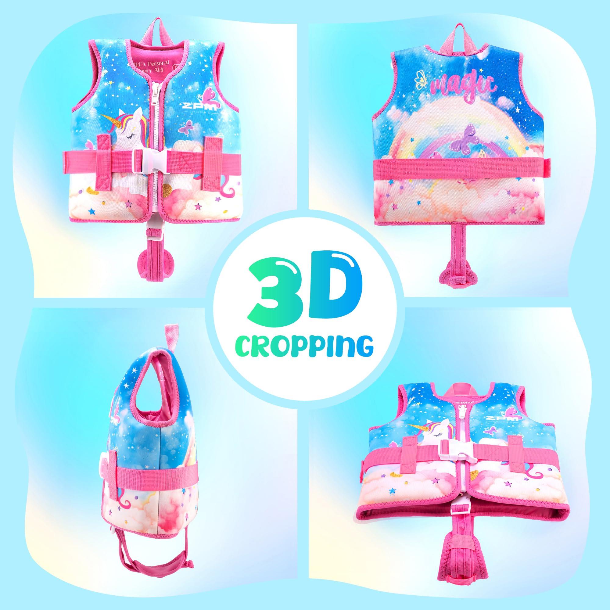 2PM SPORTS 2PM SPORTS Toddler Swim Vest for 20-50 lbs Kids Float Jacket with Adjustable Safety Strap for Girls Boys 2 3 4 5 6 Years Old Premium Buoyancy Neoprene Children Swimming Floaties