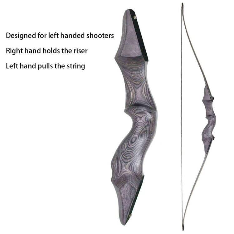 OBTOUTDOOR OBTOUTDOOR Archery Longbow 60 inch 25lbs-60lbs Left Hand Traditional Hunting Takedown Bows for Target Shooting Practice (25LBS)