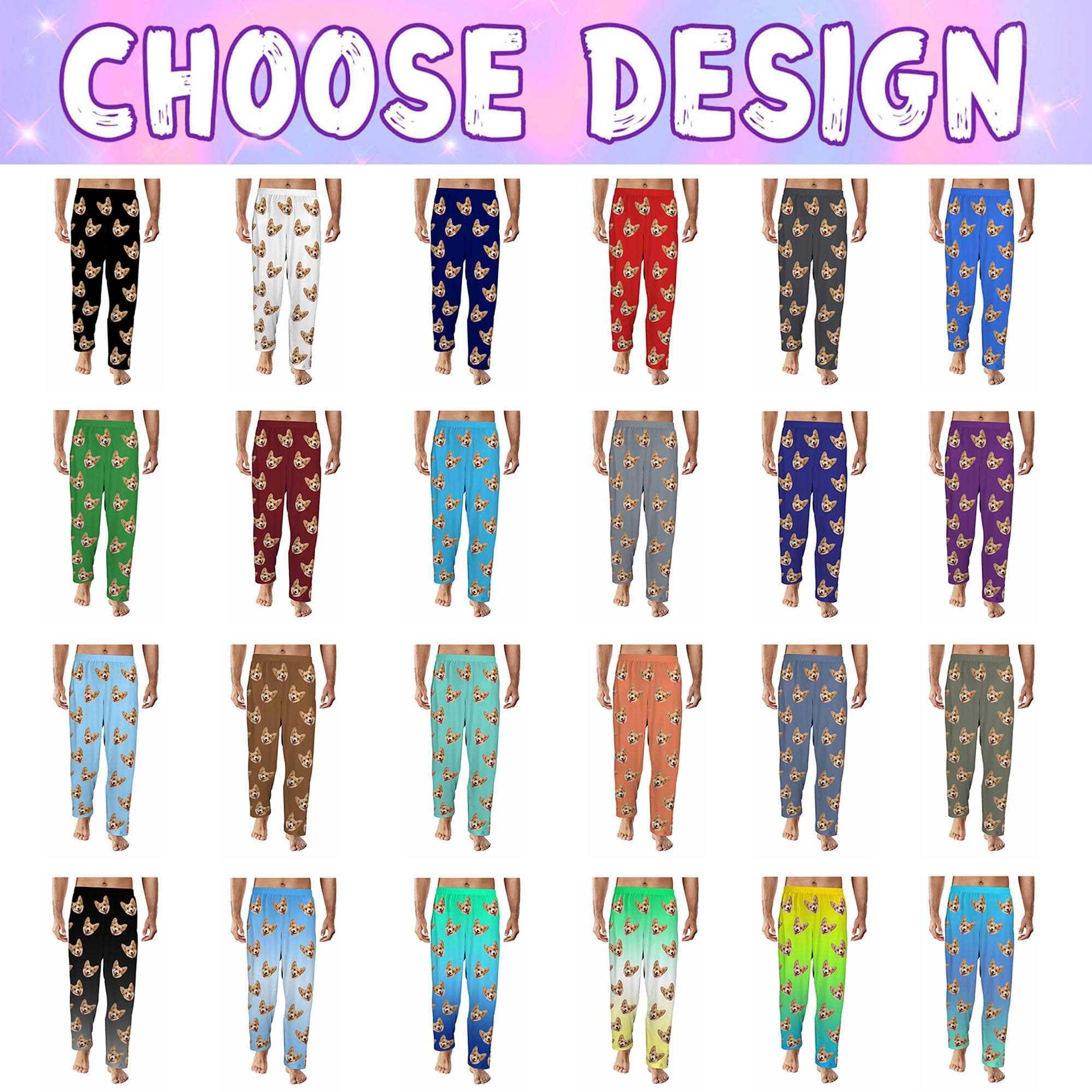 FUNAO FUNAO Personalized Couple Pajamas with Photo, Customized PJ Pants with Sock - Boyfriend, Dad Men Pants - Gradient Sleep Pajama Bottom - Daily, Christmas, Birthday, Valentin - Dog, Cat - XL