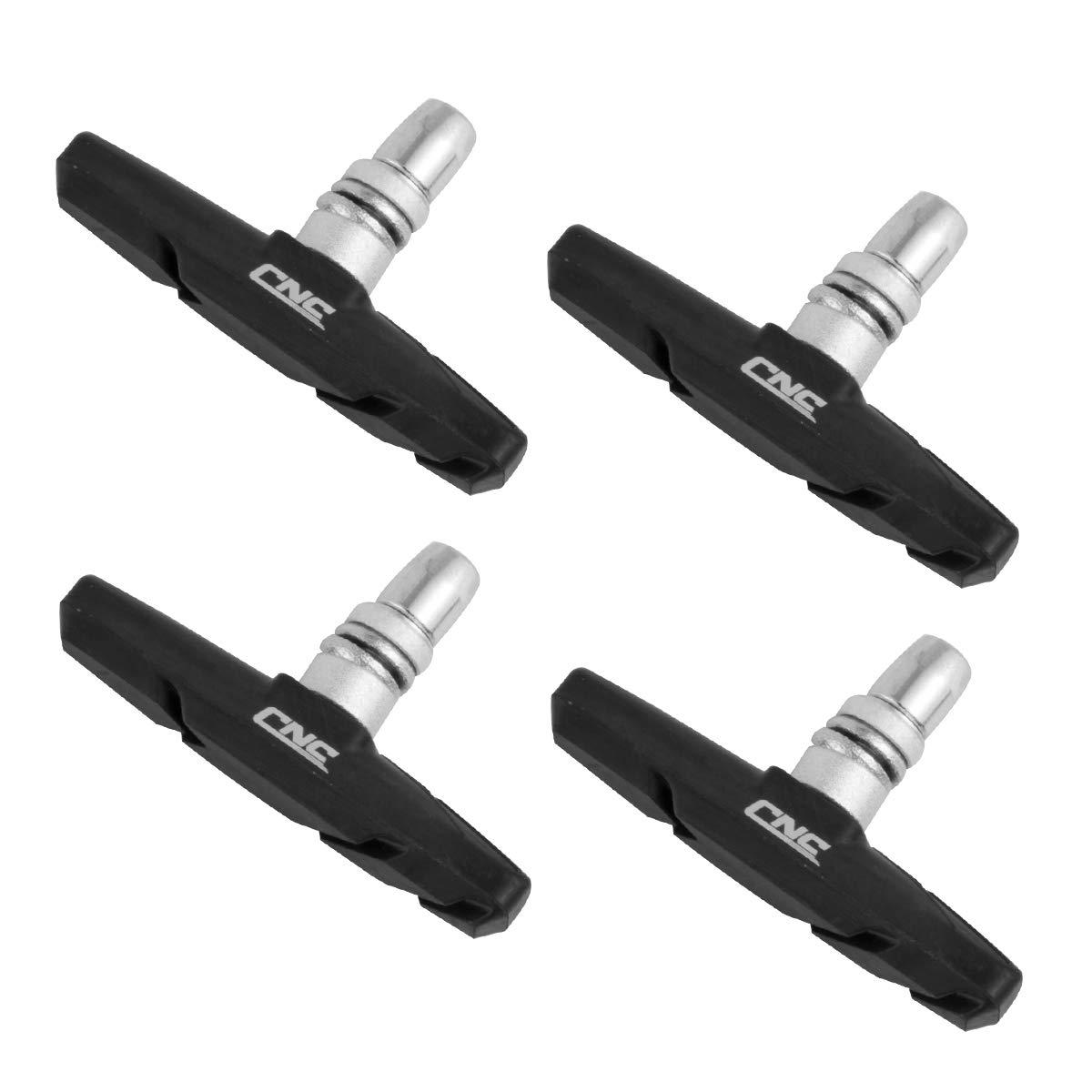 chooee Chooee Bike V-Brake Pads, Bicycle 70mm Brake Blocks Set, 2 Pairs Universal Brake Shoes, Black