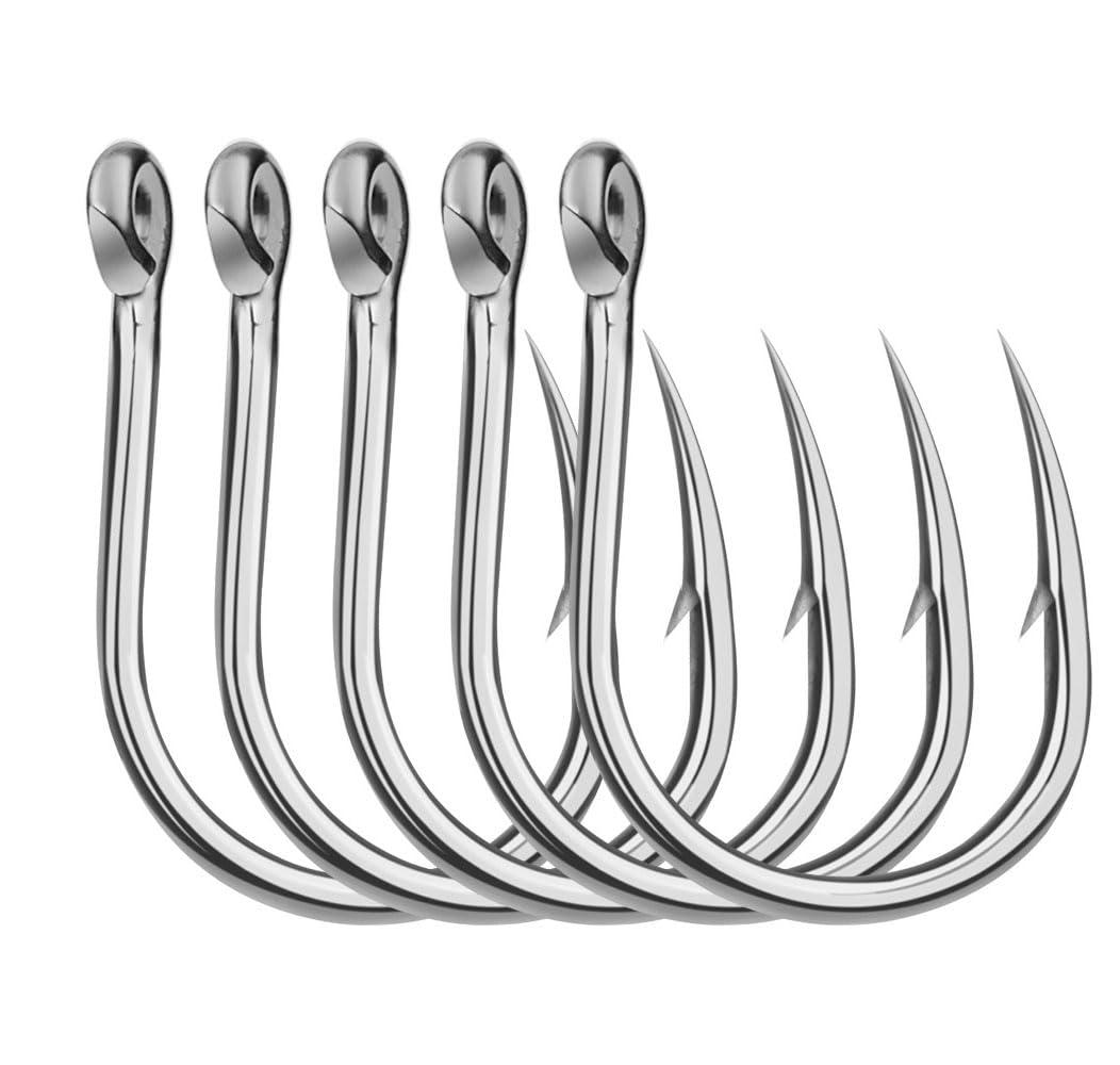 Cuoyuqie Cuoyuqie 30pcs Fishing Hook Assorted Size Versatile Bait Soft Lure Fly Tying Carp Strong Steel 3/0