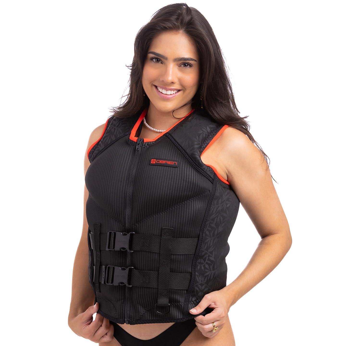 O\'Brien O\'Brien Women\'s Recon US Coast Guard Approved Level 70 Buoyancy for Waterskiing, Wakeboarding, Surfing and Boating, Red, Small