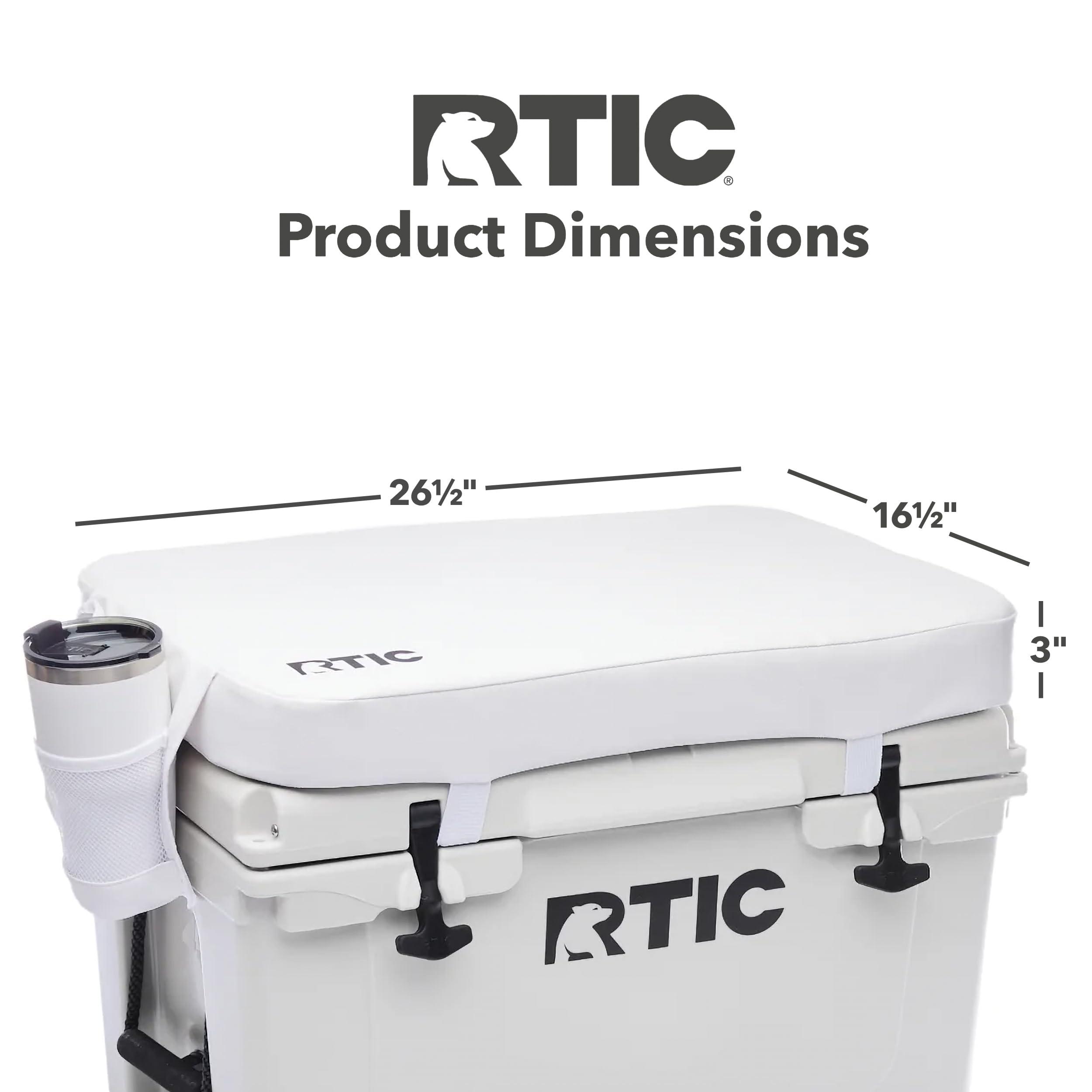 RTIC RTIC Cooler Seat Cushion Compatible Hard Coolers, Great for Family Travels, Boating Or Hunting, Easy Clean Vinyl, Buckle Fastening and Anti Slip, 45