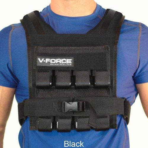 Weight Vest 40 Lb V-Force Basketball Weight Vest - Black - Made in USA with quality global parts