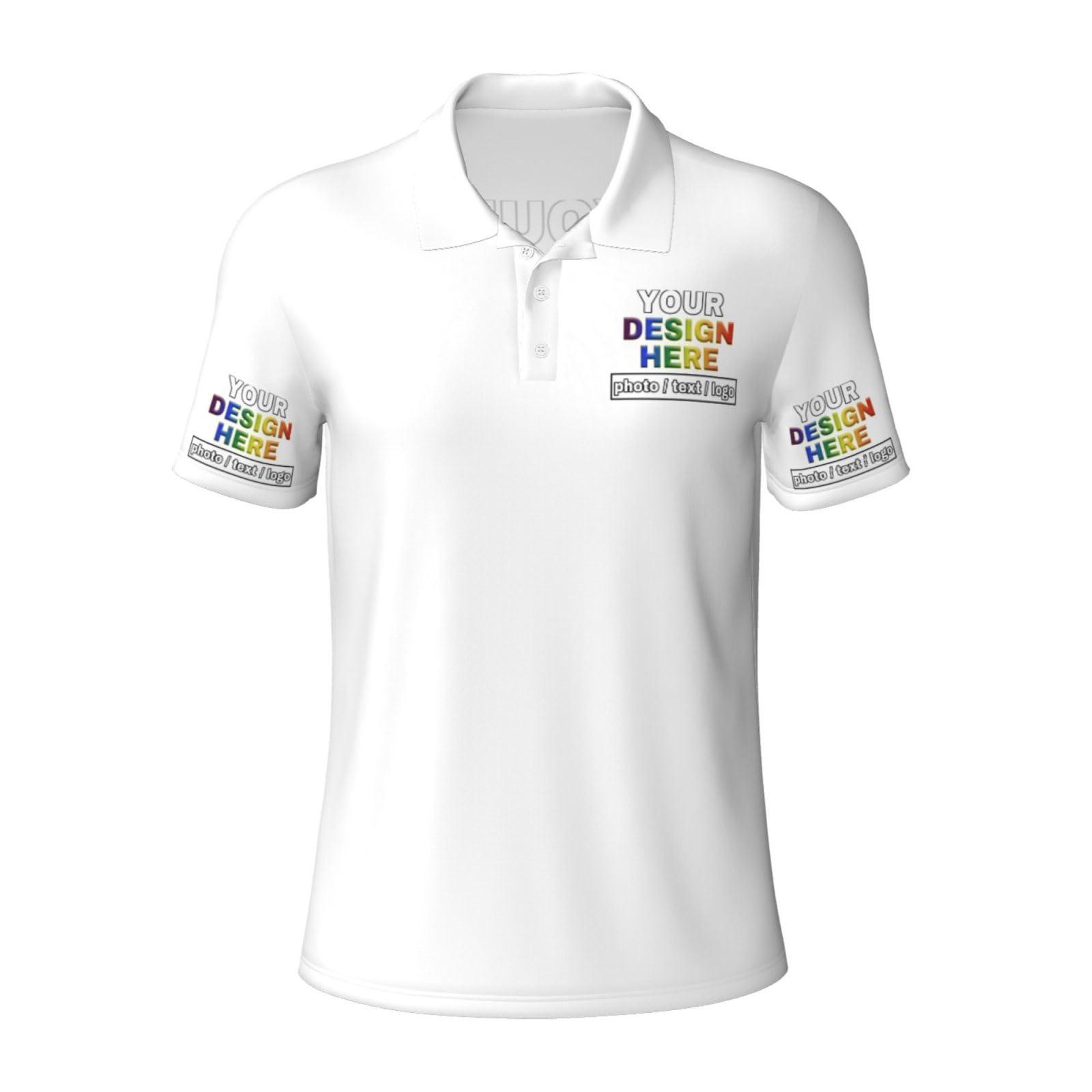 NineFit Basics Custom Polo Shirt Design Your Own Classic Custom Polo Shirts Basic Custom Polo Shirt Men Custom Gifts,XX-Large