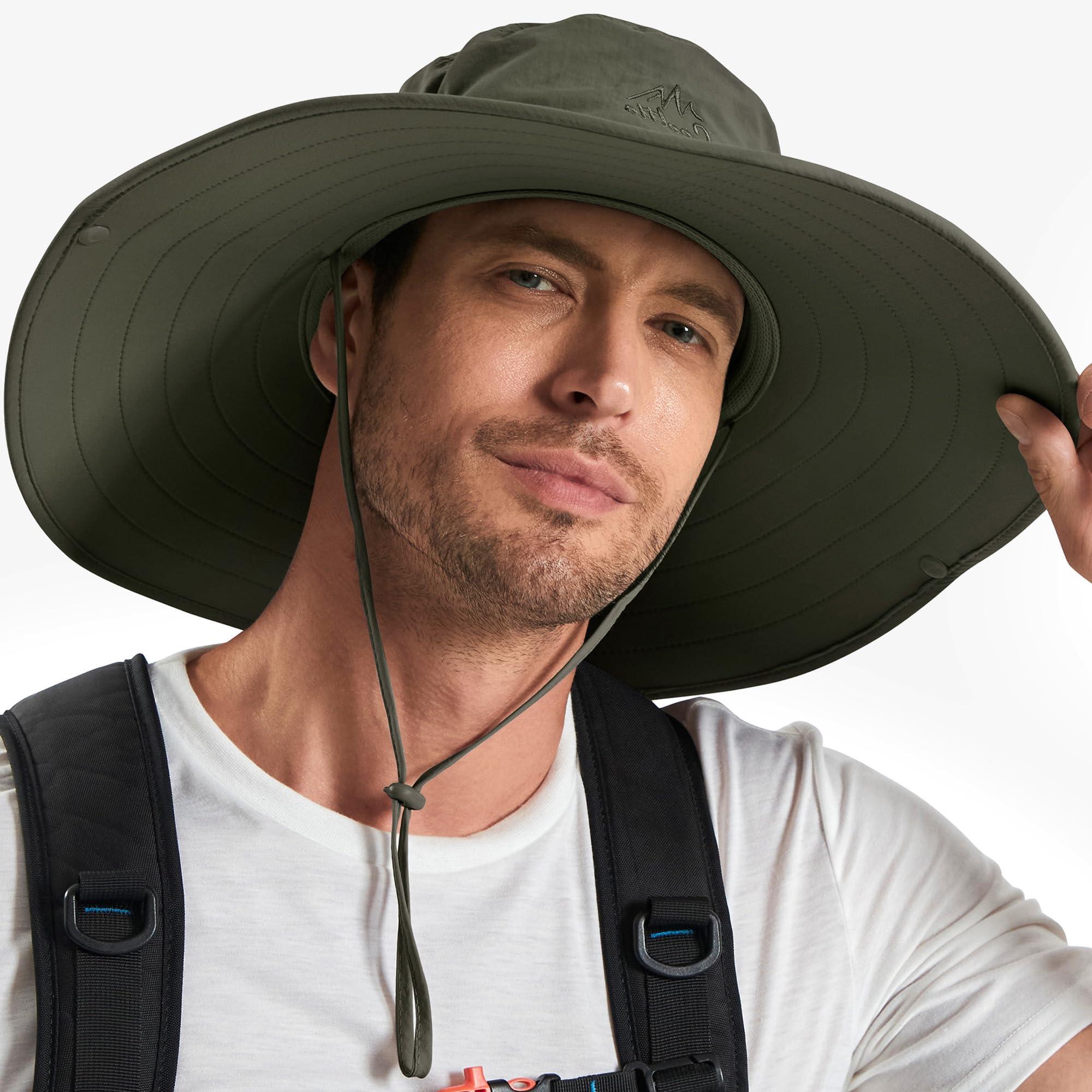 Cooltto Cooltto Wide Brim Sun Hats with Waterproof Breathable for Fishing, Hiking, Campingfor Men Women Kids Army Green