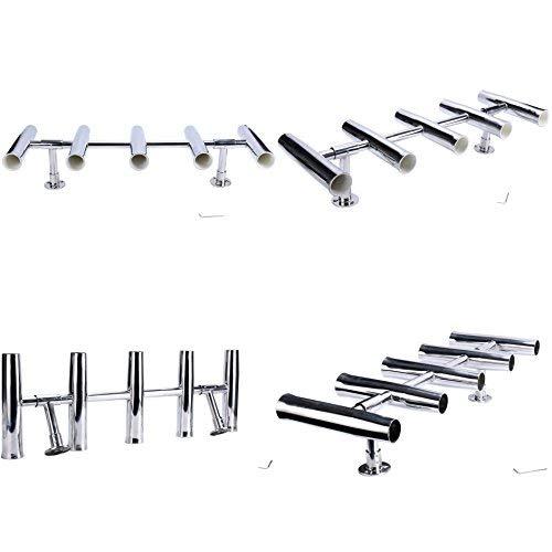 Amarine Made Amarine Made 5 Tube Adjustable Stainless Rocket Launcher Rod Holders , Can Be Rotated 360 Deg