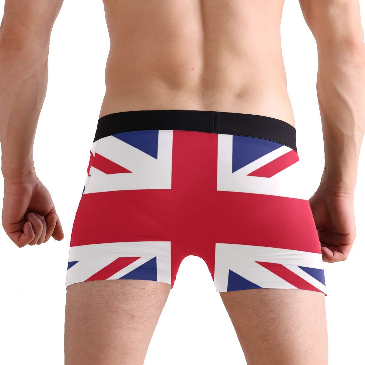 Use4 Use4 Union Jack British Flag Men's Underwear Regular Leg Boxer Brief X-Large