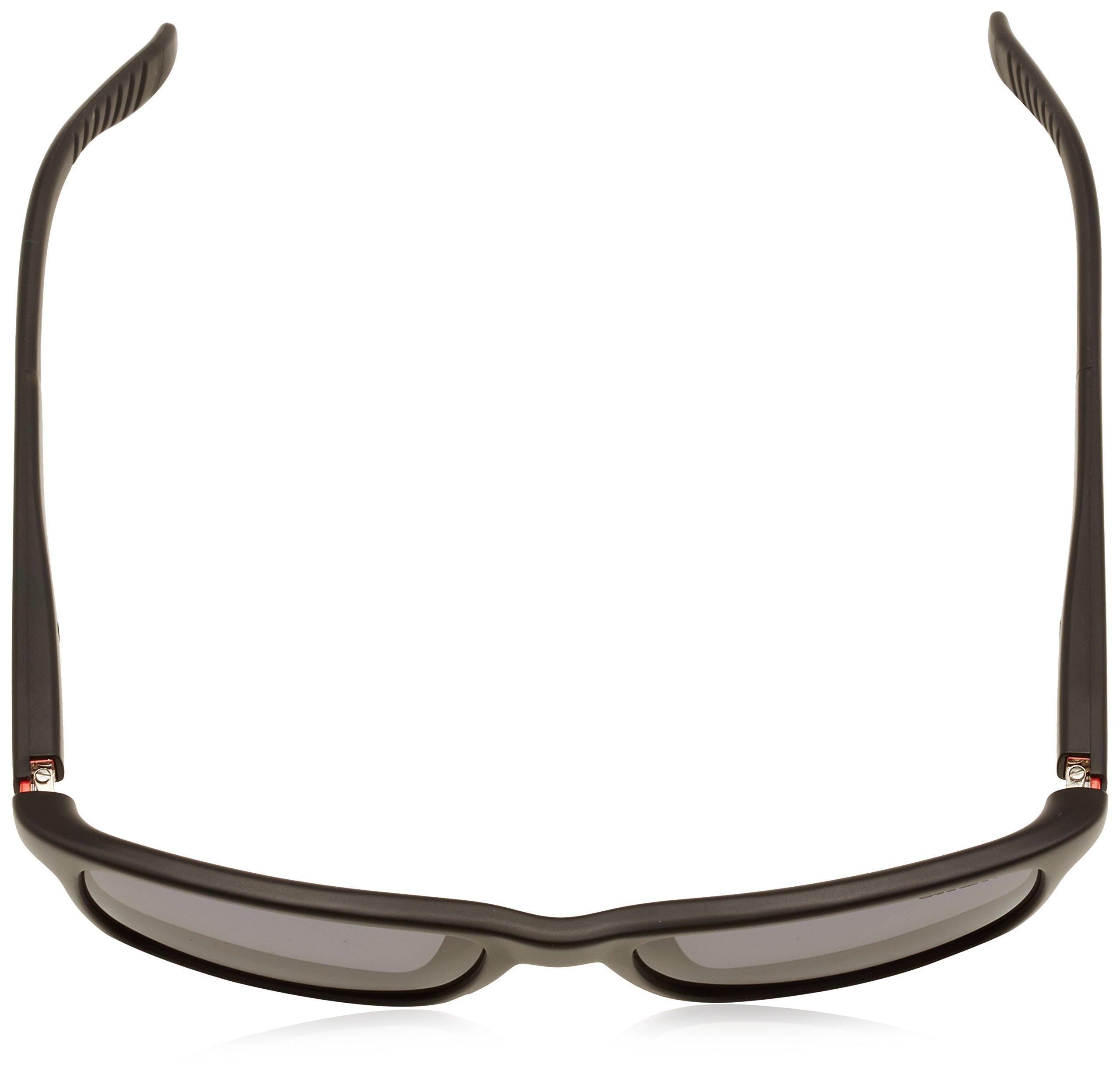 Carrera Carrera Men's CA8002/S Rectangular Sunglasses, Matte Black/Polarized Gray, 54 mm