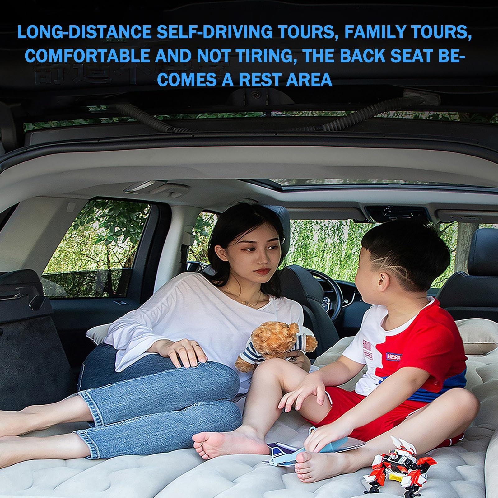 USGTYUS USGTYUS Car Inflatable Bed for BMW X4 20d 30i 30d M40i M40d X4M Car Travel Mattress Waterproof and Leak-Proof Inflatable Car Mattress with Flocking PVC Surface,A-Inflatable Cushion