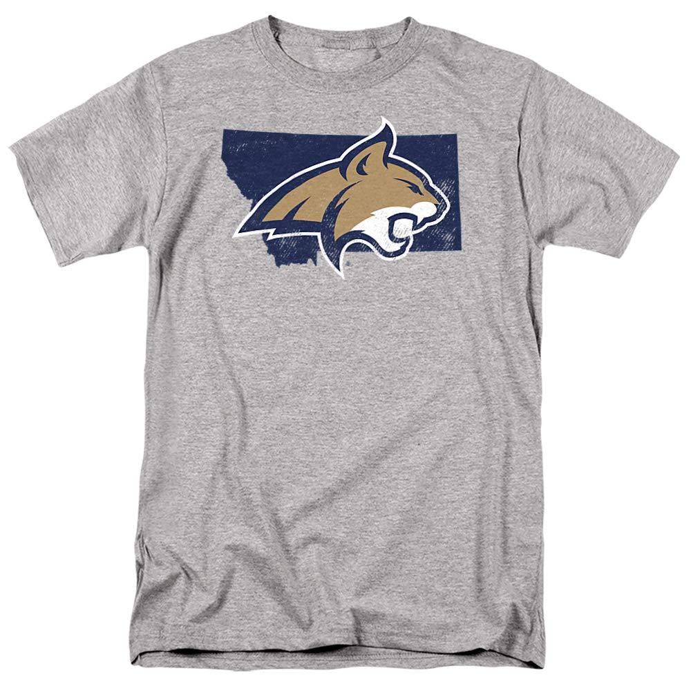 Montana State University Montana State University Official State Shape Unisex Adult T-Shirt, State Shape, 3X-Large