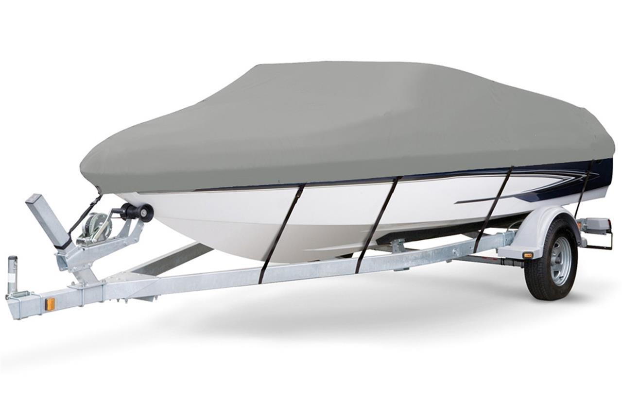 SBU 7.6 oz Solution Dyed Polyester Grey, Styled to FIT Boat Cover Compatible for Checkmate CONVINCOR 270 W/SWPF 2014-2015