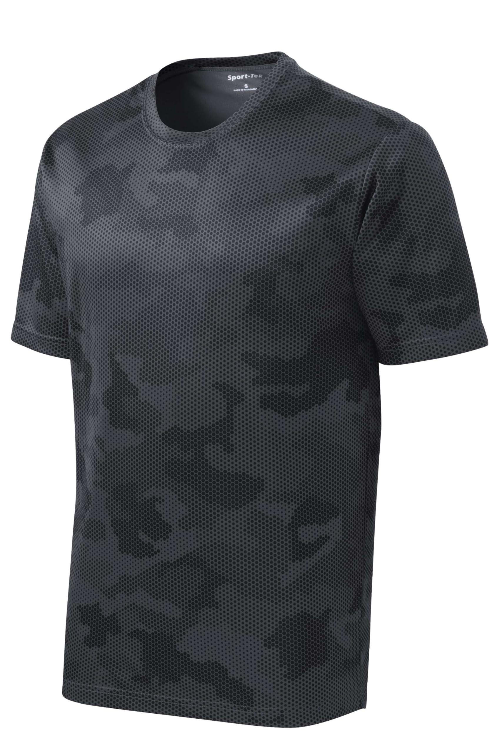 SPORT-TEK SPORT-TEK Men's CamoHex Tee XS Iron Grey