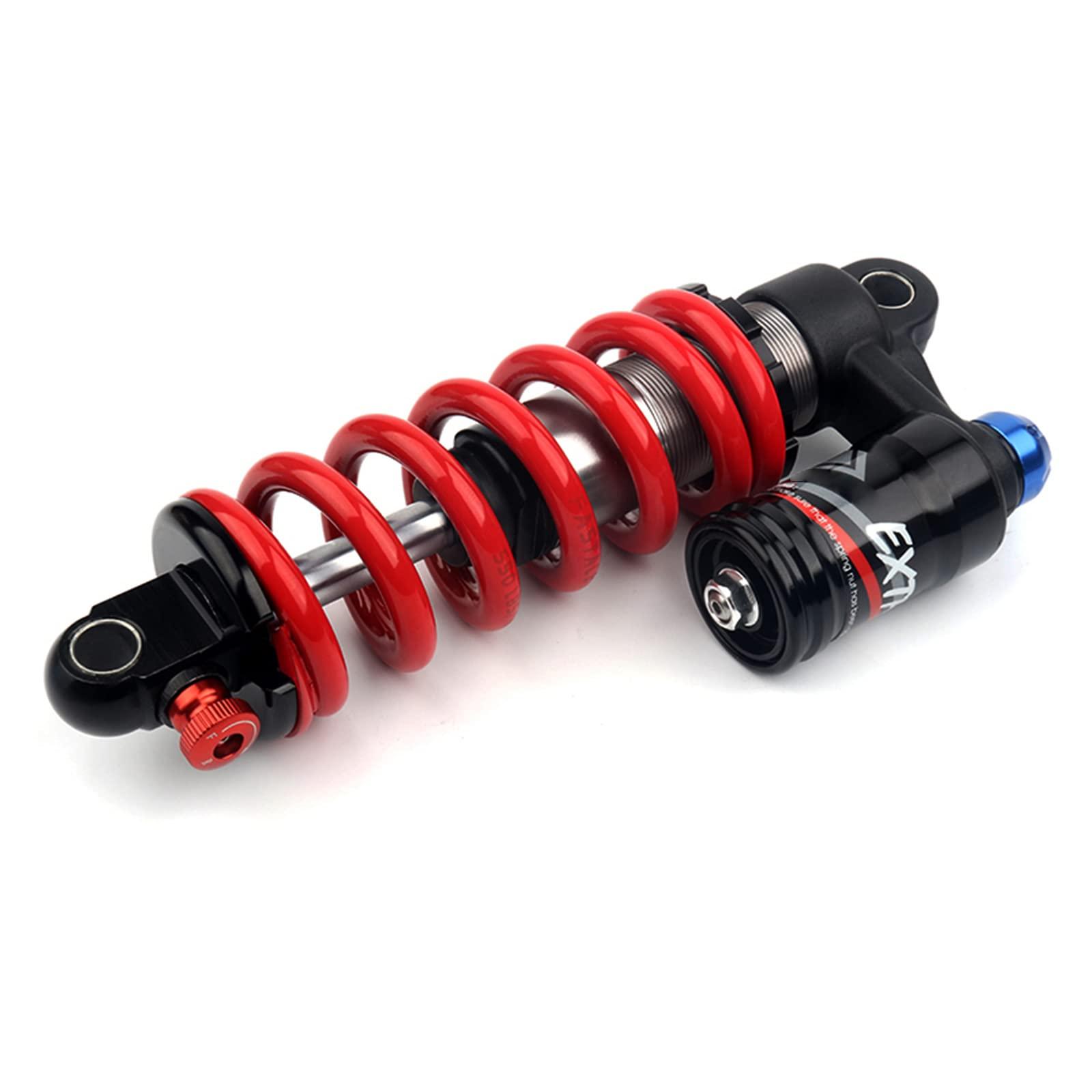 JFOYH JFOYH Adjustable Oil+Coil Spring Rear Shock Suspension, Shock Absorbers for Downhill MTB Bike/E-Bike, 240mm X 550lbs - Red