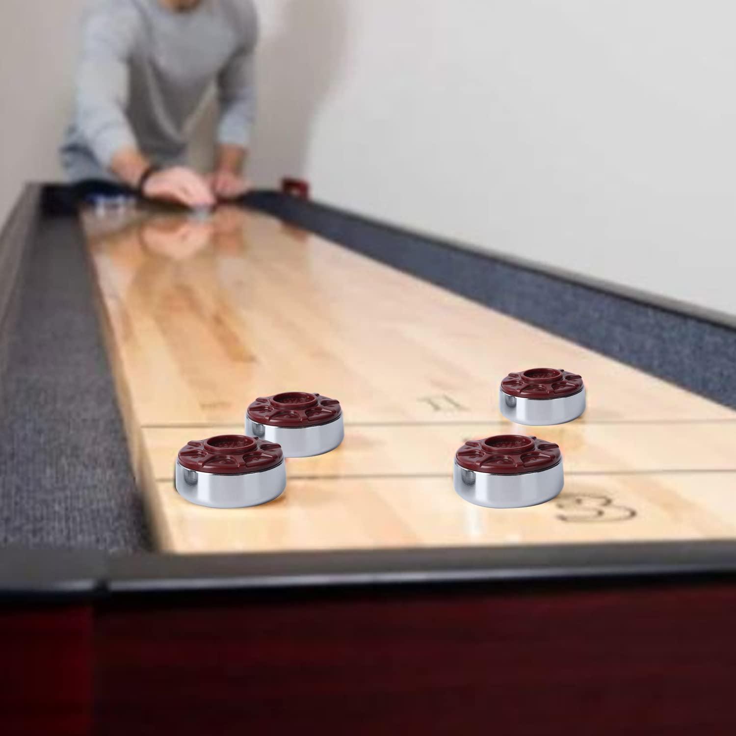 GSE Games & Sports Expert GSE Games & Sports Expert 2-5/16\" (59 mm) Shuffleboard Pucks Set of 8 for Shuffleboard Table Accessories (Chrome, 2-5/16\")