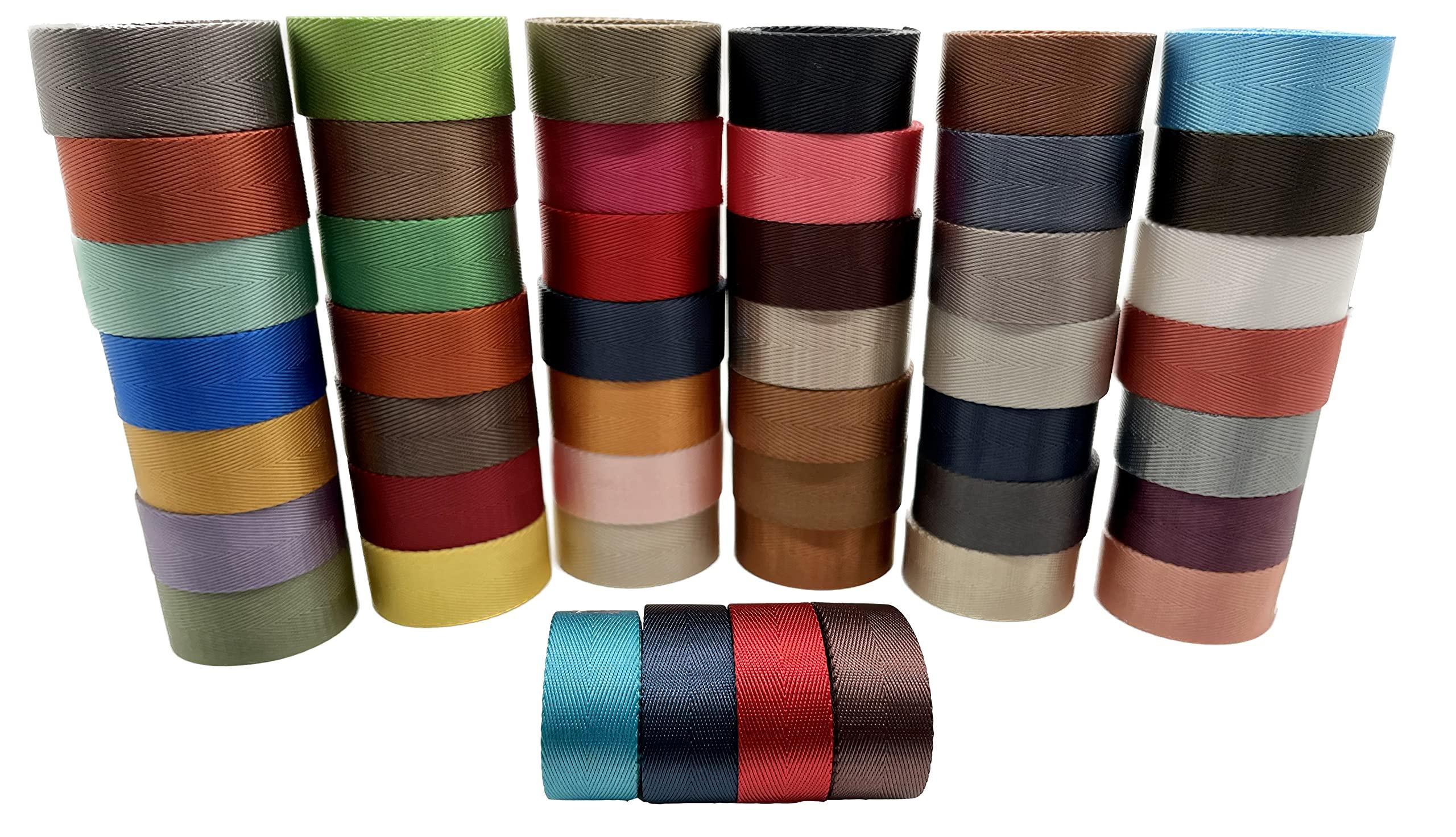 3dancraftit 3dancraftit Nylon Webbing Ribbon Sold by The Yard Heavy Weight Strap Replacement Colored 6 Size to Choose ZD3-1Y