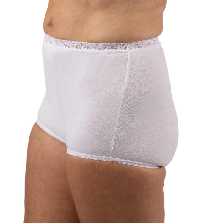 Dixie Belle Dixie Belle Lace Trim Cotton Full Brief Panty 3 Pack (US, Numeric, 11, Regular, Regular, White)