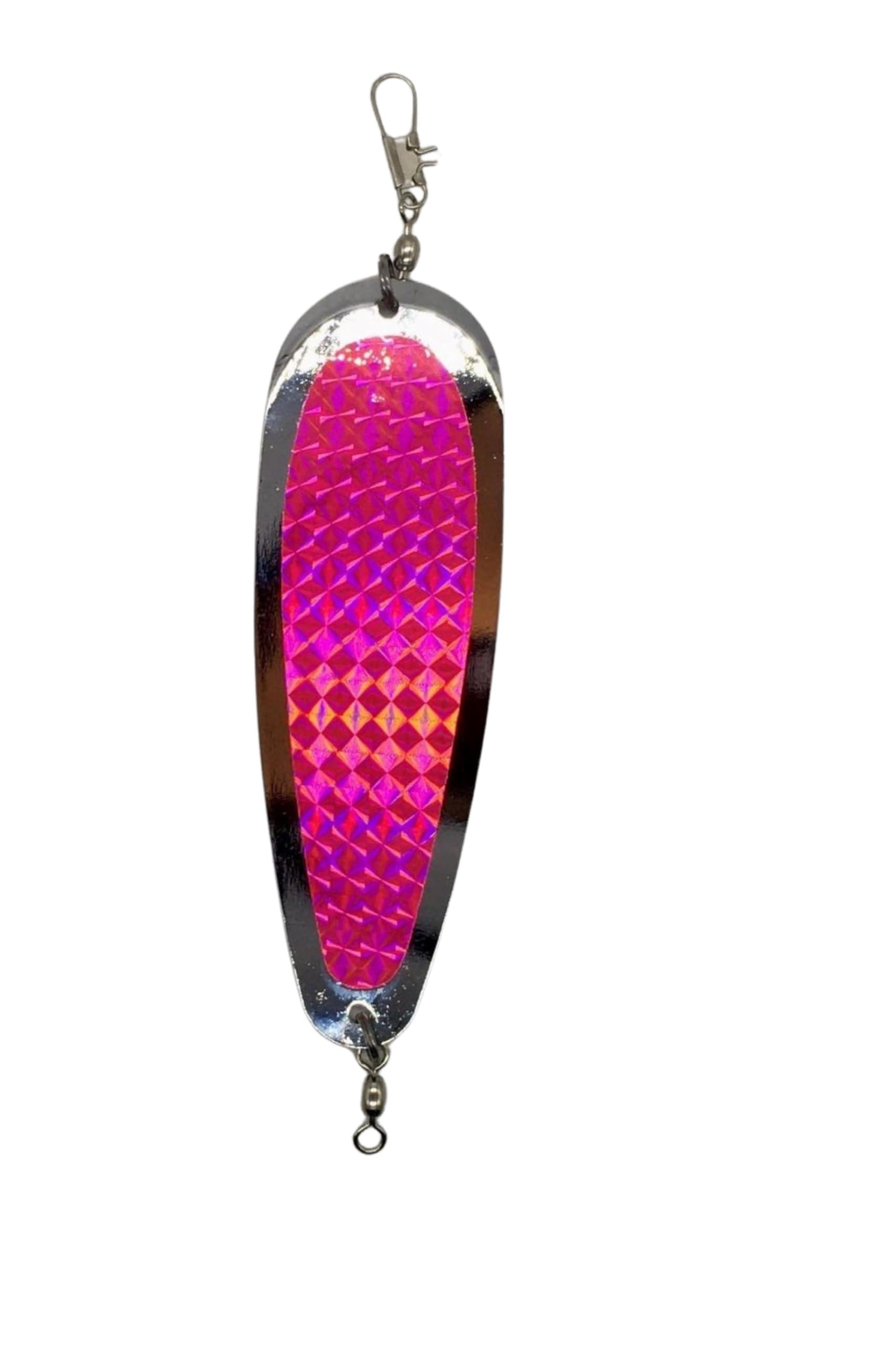 KOKOPROS KOKOPROS Kokanee Salmon Fabulous Five Finished Teardrop Fishing Flashers, 5-1/2" Length, Chrome, Multicolor 5 Pack - Salmon Fishing Tackle - Durable Metal Construction - Hyperglow Finish