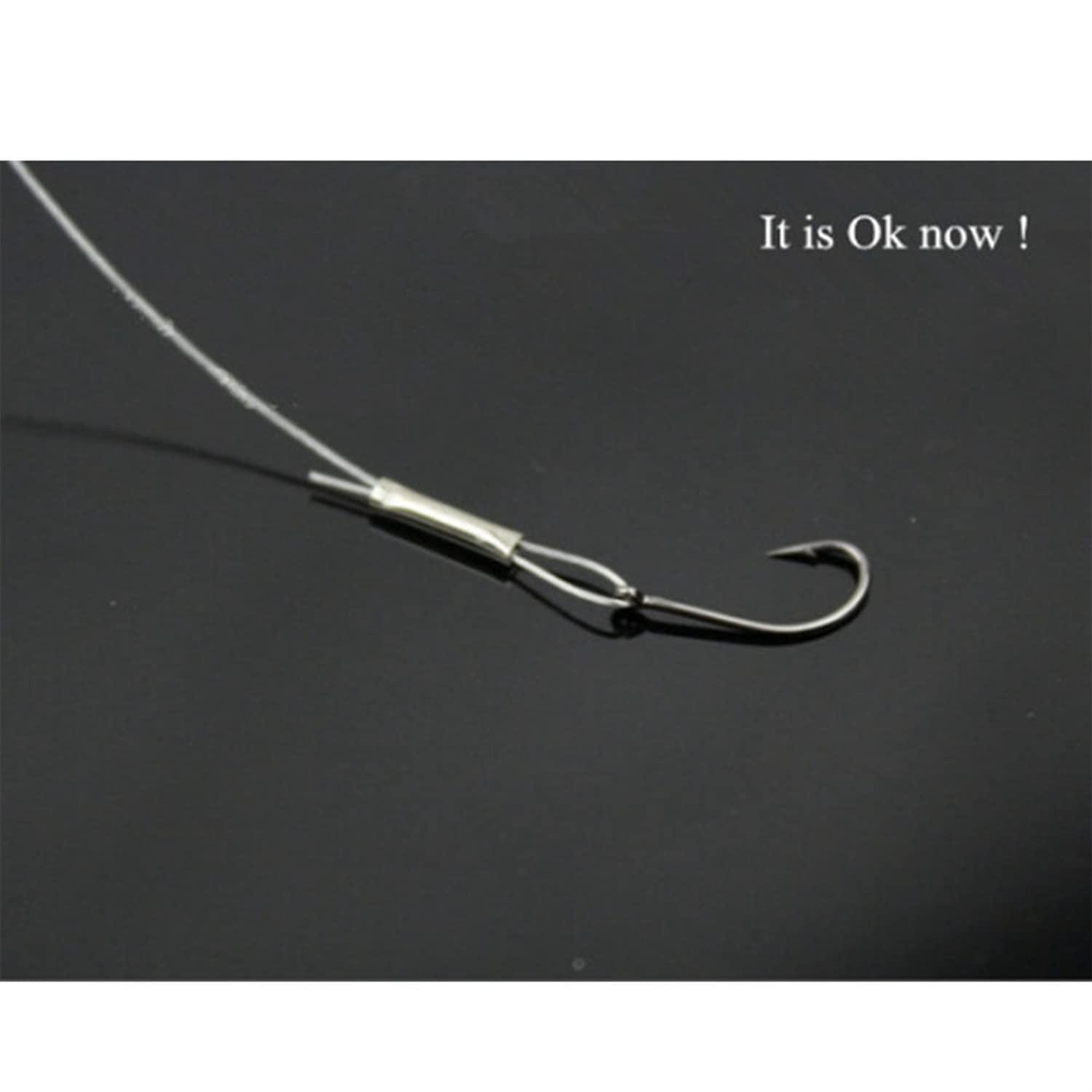 Zikablle Zikablle 200pcs Single Barrel Crimp Sleeves Fishing Line er Silver Copper Tube Fishing Wire Sleeves Rigging Tackle Wire Rope Clips Tube Connector (1.6mm)