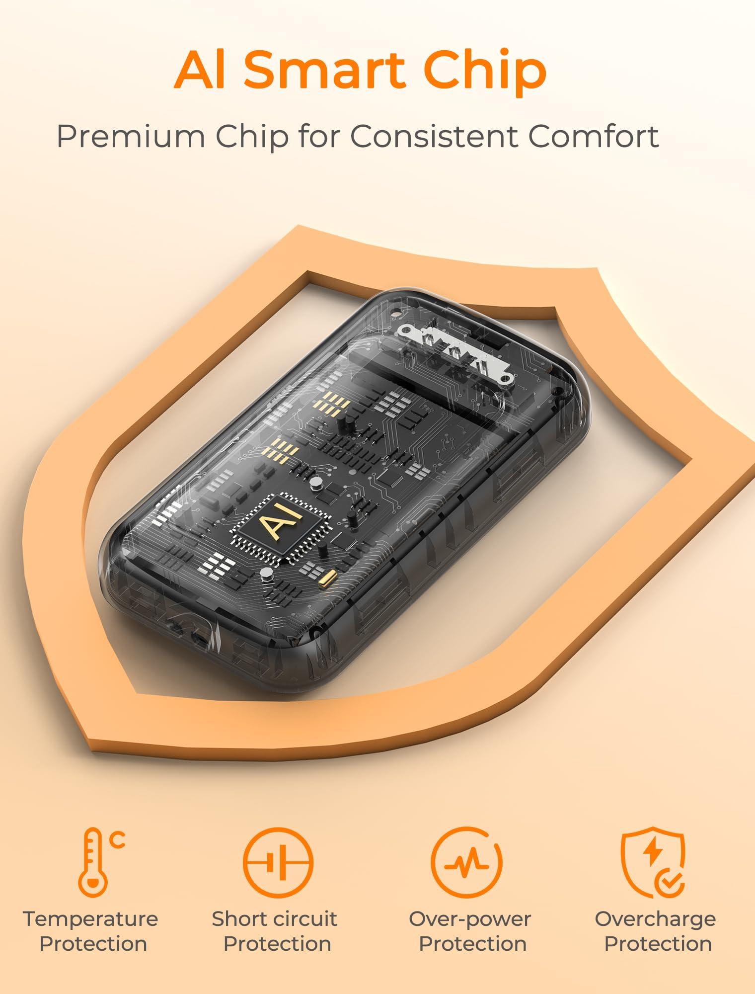 Jerritte Jerritte Electric Hand Warmers Rechargeable 1 Pack, Rechargeable Hand Warmer, 16 Hrs Portable Hand Warmer for Outdoor Camping Hunting Golf Accessories, Gifts for Women Men