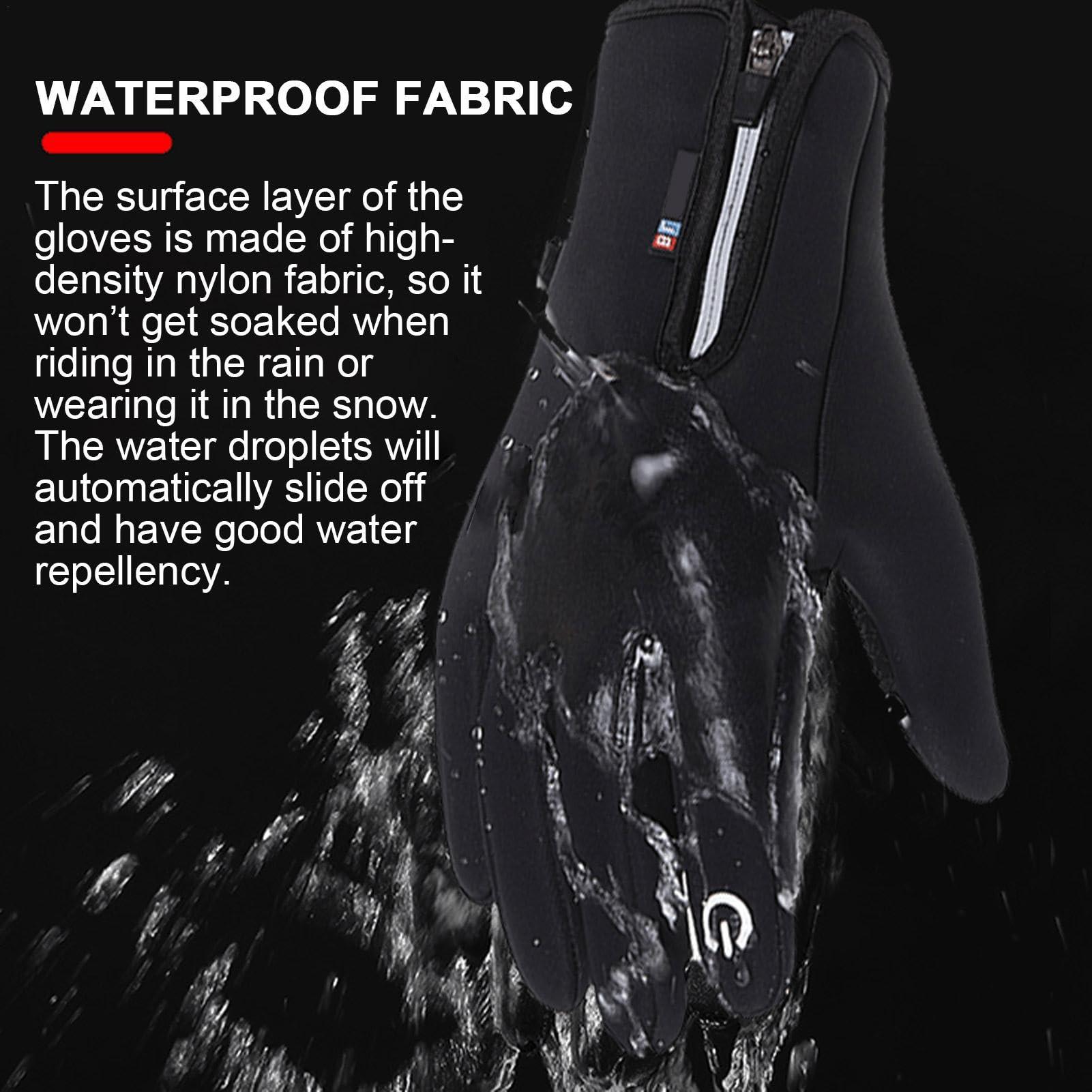 Generic Heated Gloves for Men Women, Rechargeable Heated Electric Gloves,Touch-Screen Ski Gloves - Windproof Snow Mittens Ski Gloves Winter Must Have for Women Men for Ski Riding