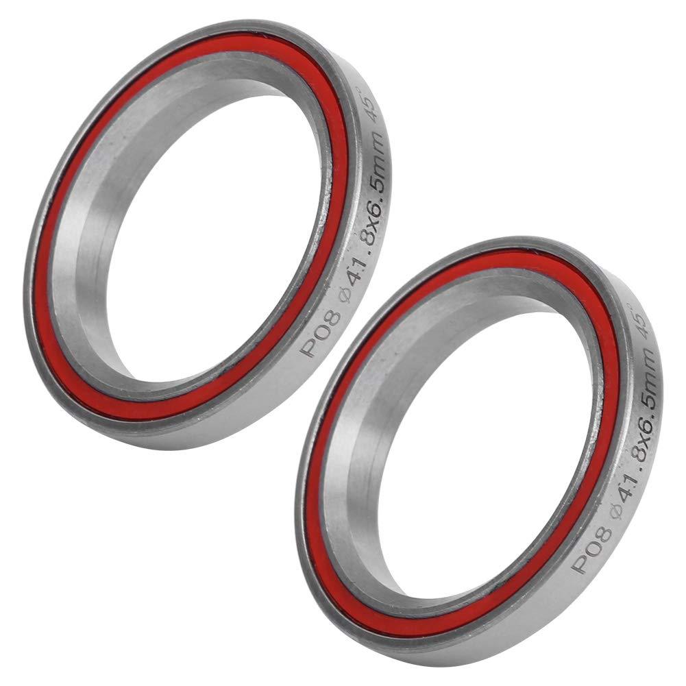 Pilipane Pilipane Heavy Duty Steel Mountain Bikes Bike Double Sealed Bearing Headset Bushings Repair Parts Accessory, 2PCS 41 8MM Bikes Bearing, 2PCS 41 8MM Bikes Bearing, Heavy Duty Steel MounBicycle Bearin