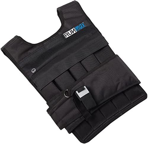 RUNFast RUNFast RUNmax Pro Weighted Vest, 40 lb, Black