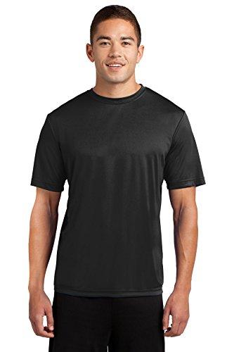 Dri-Tek Dri-Tek Mens Big & Tall Short Sleeve Moisture Wicking Athletic T-Shirt, LT, Black