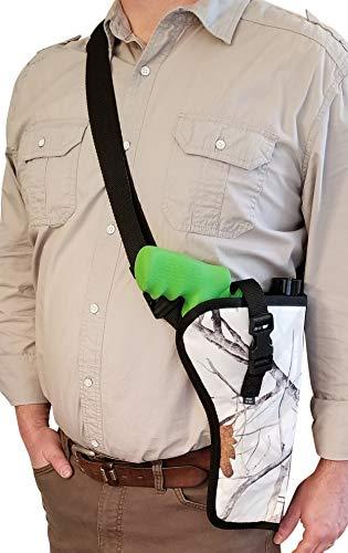 Silverhorse Holsters Silverhorse Holsters Chest Gun Holster | Fits Taurus Raging Bull, Raging Hunter, Raging Judge with Smaller Scope in 6.5\" - 8.375\" Barrel Lengths (8.375\" Barrel Right Hand, Hardwood Snow Camo)