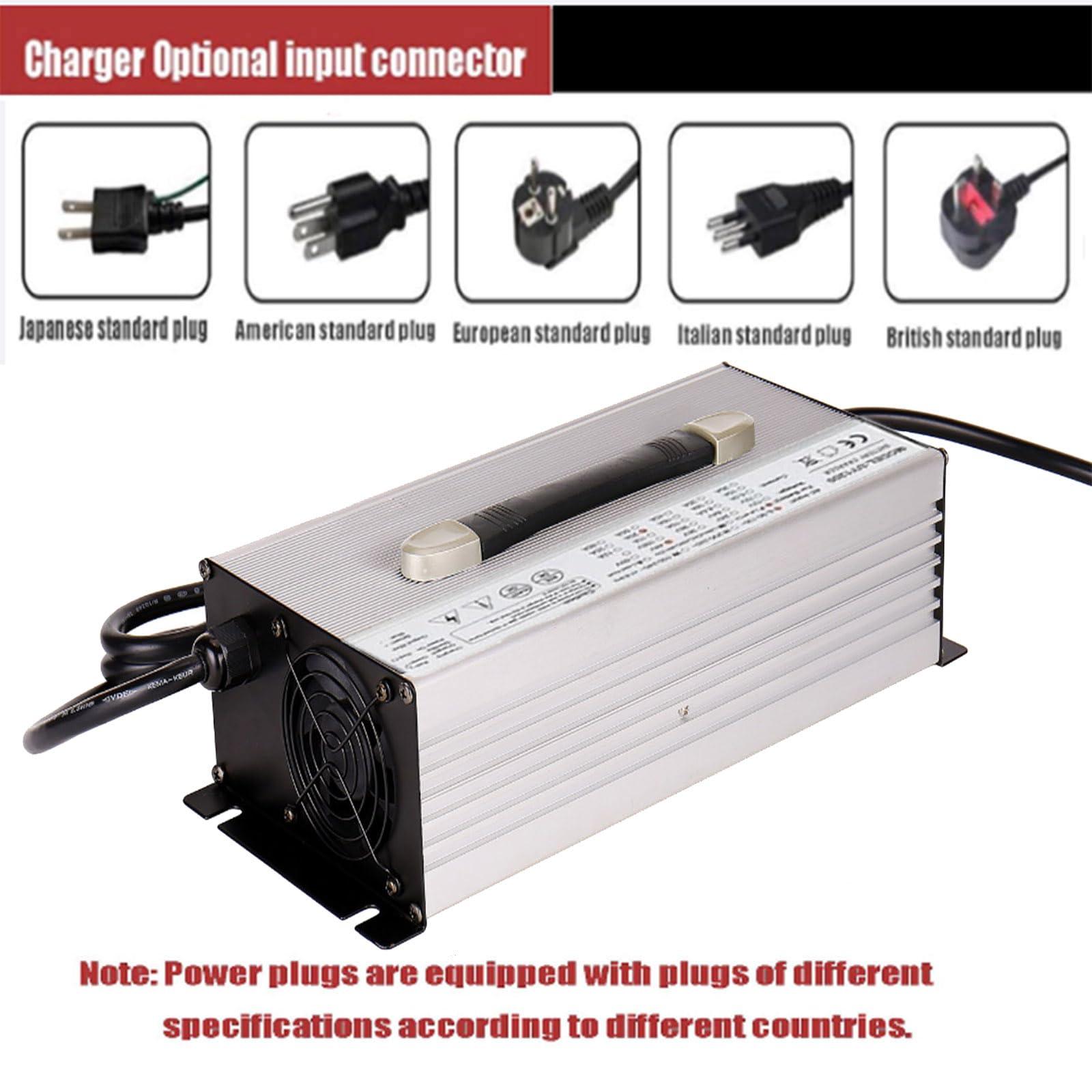 HYDTGZ HYDTGZ 1500W 48V 25A High Power Lead-Acid Batteries Charger Forklift Battery Charger with 50A/120A/175A/350A Anderson Plug, LCD Display,120a