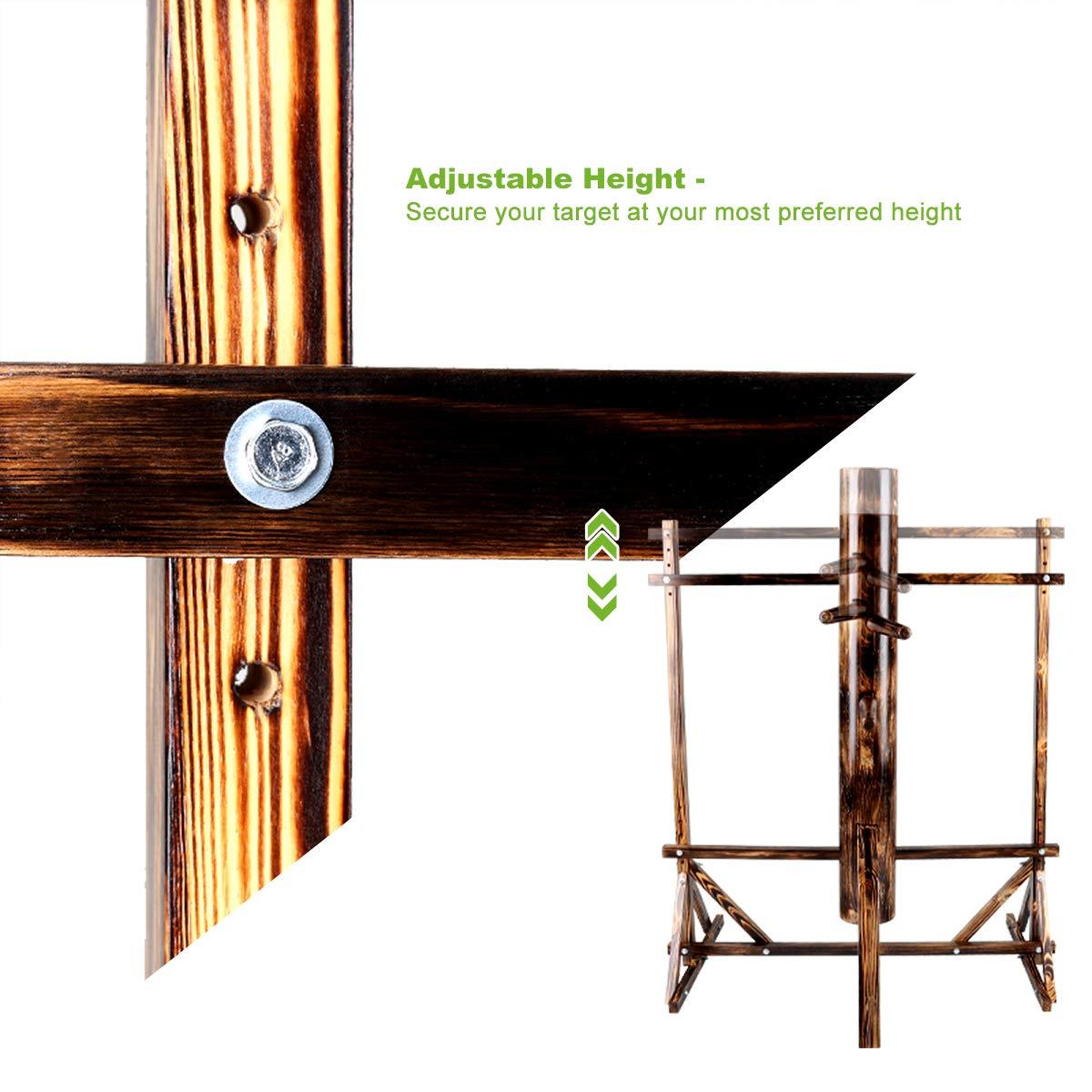 Flex HQ Flex HQ Adjustable Height Wing Chun Dummy Mook Yan Jong IP Man Training Target Wood with Frame Stand