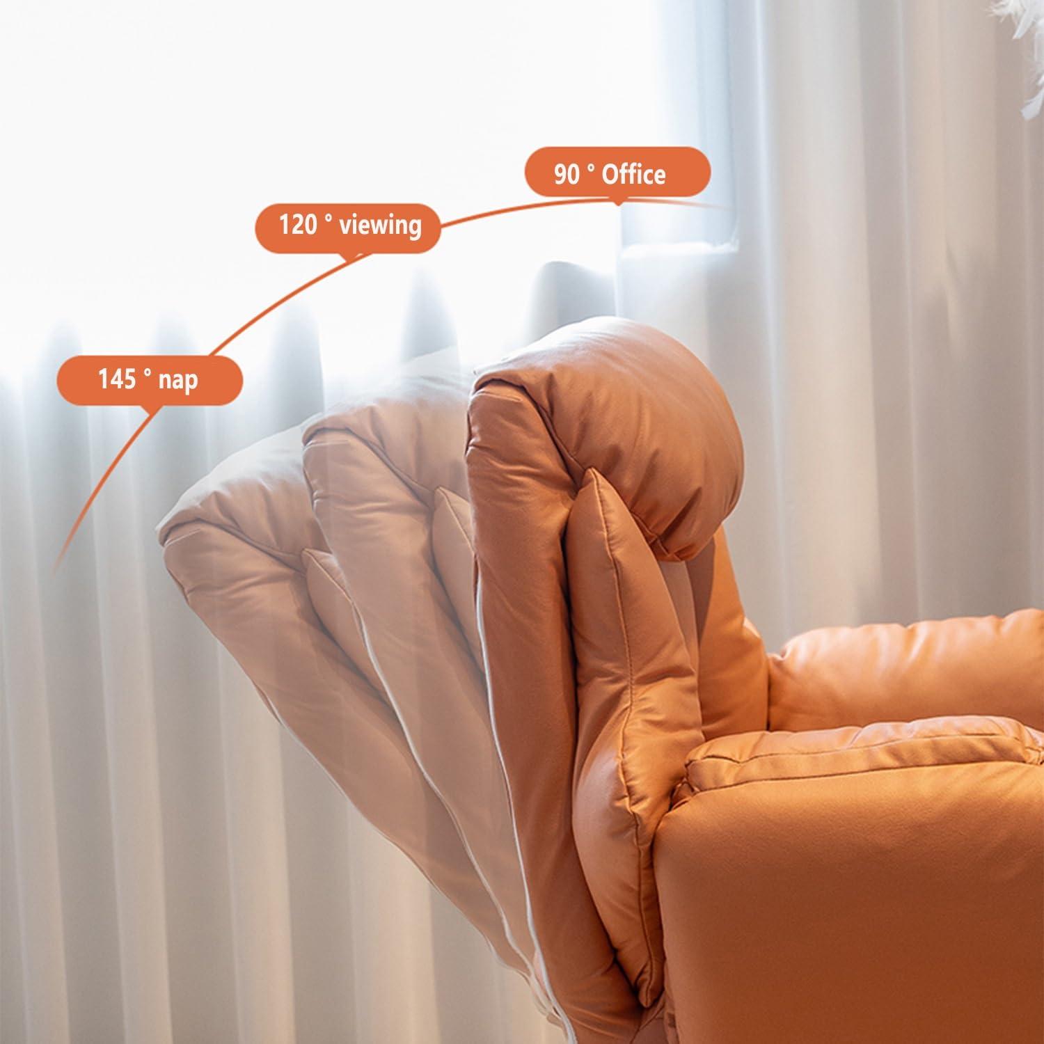 MOTHY Office Chair Ergonomic Desk Chair with Headrest,Retractable Footrest High BackGaming Chair,Home Office Chair withWheels Desk Chair Adjustable Height Reclining Computer Chair (Color : C)