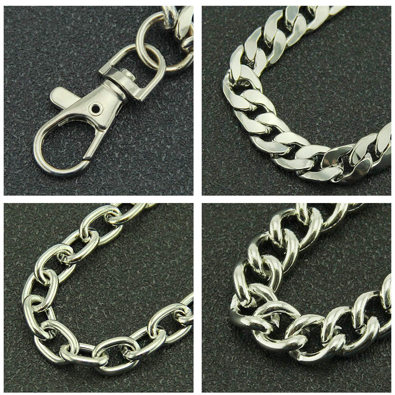 Lainrrew Lainrrew Trousers Chain, Pants Chain Belt Chain Wallet Chain Pocket Chain Hip Hop Punk Jeans Chain Key Chain Goth Accessories for Eboy Egirl Women Men (Silver)
