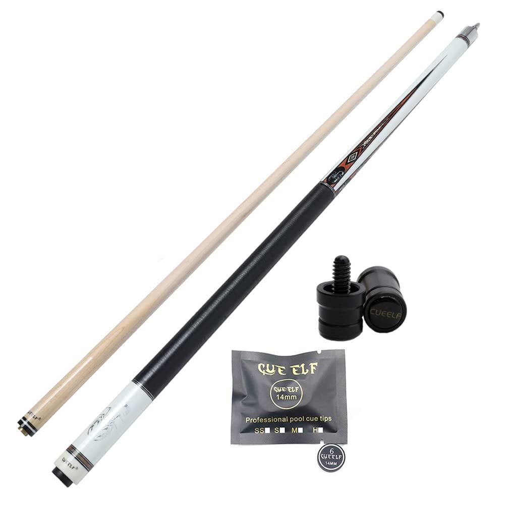 CUEELF CUEELF Pool Cue Stick 58inch Hardwood Maple Pool Cue Billiard Table Stick 13mm Tip Billiard House Bar Pool Cue
