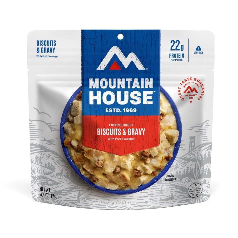 Mountain House Mountain House Biscuits & Gravy | Freeze Dried Backpacking & Camping Food |6-Pack
