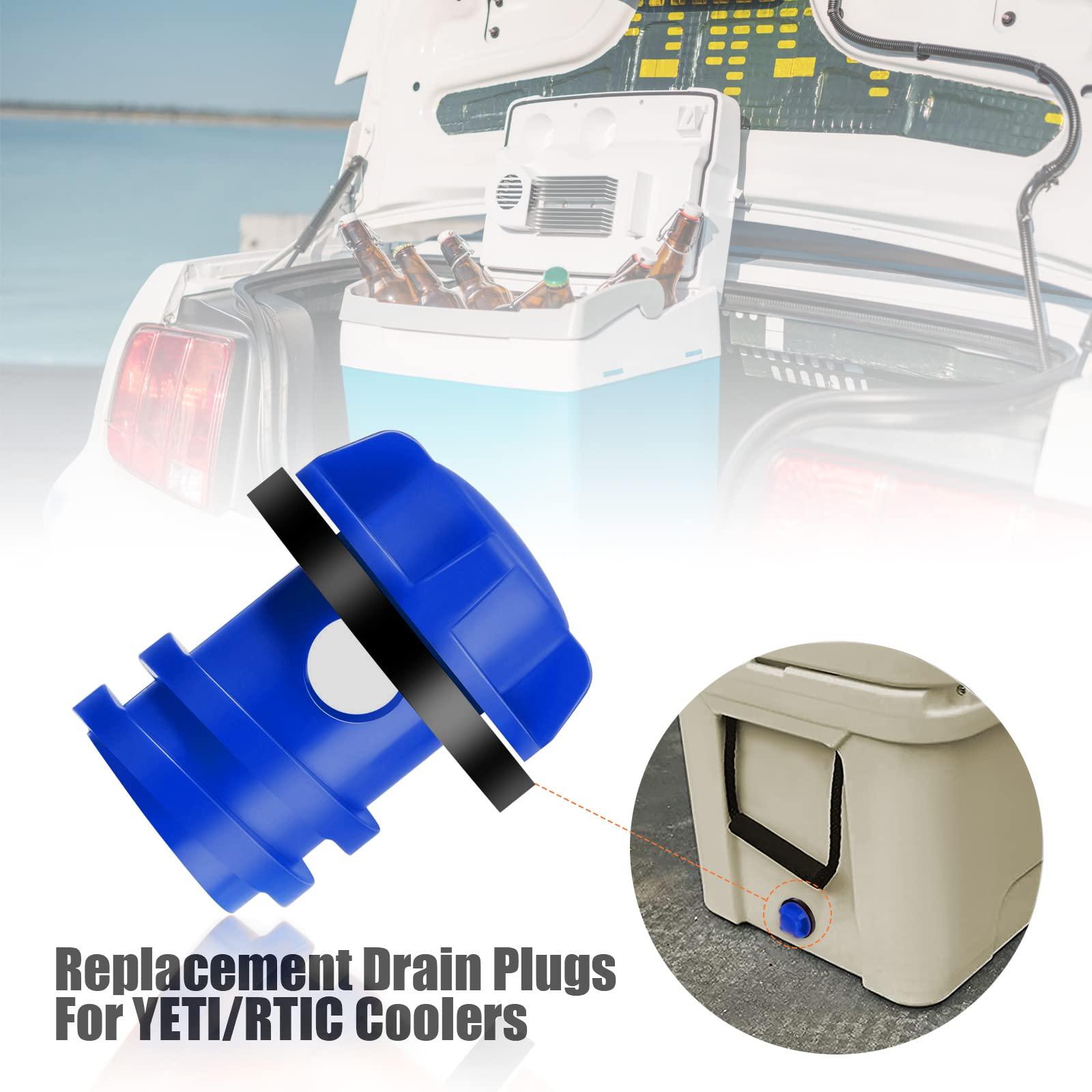 Honoson Honoson Cooler Drain Plug Replacement Parts Cooler Accessories Kit Compatible with Most Rotomolded Coolers Including Most Major Brands Small Drain Plug with Leak-Proof Design (Dark Blue)