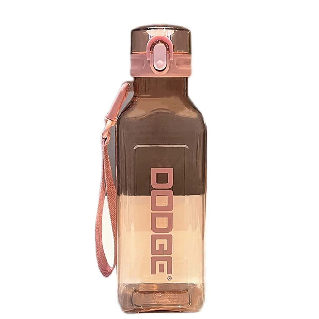 QHLOM QHLOM 24.6oz/35.2oz Large Capacity Water Bottle Plastic BPA Free One-Click Flip Cover (Color : Pink, Size : Medium-35.2oz)