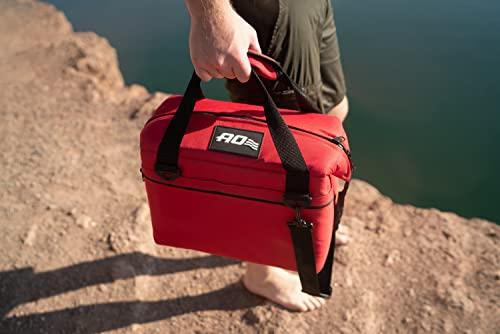 AO Coolers AO Coolers Traveler Original Soft Cooler with High-Density Insulation, Charcoal, 12-Can