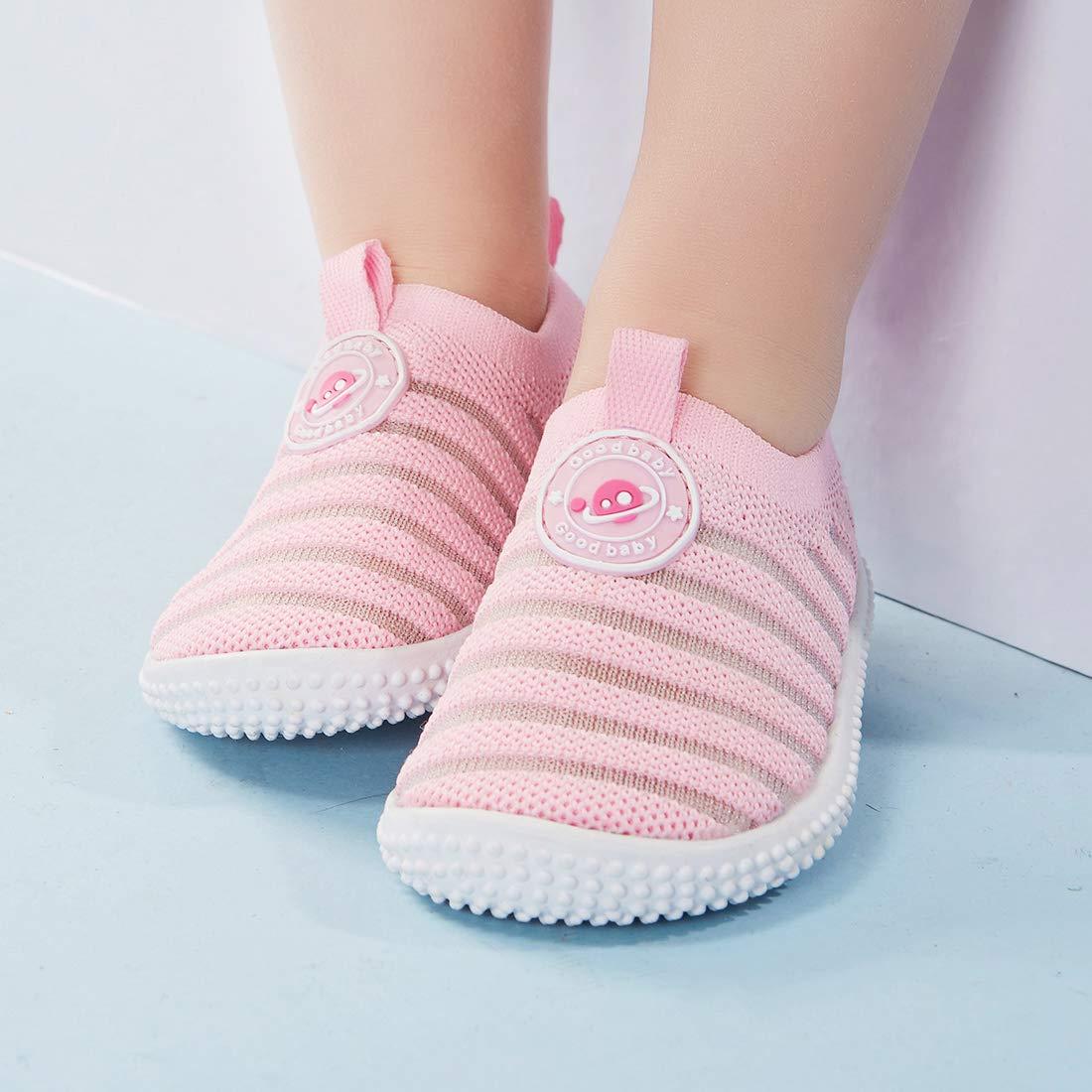 BMCiTYBM BMCiTYBM Baby Shoes Boy Girl Infant Sneakers Non-Slip First Walkers 6 9 12 18 24 Months Pink Size 6-12 Months Infant