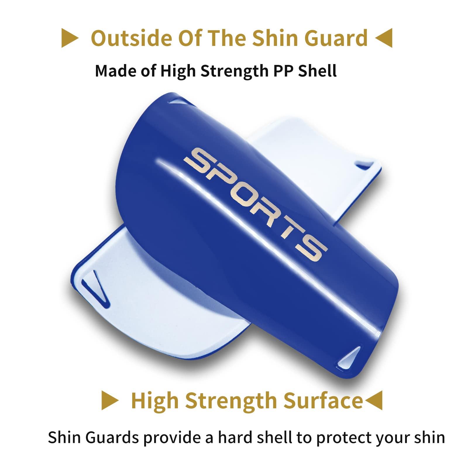 AIMISICAR AIMISICAR Kids Youth Soccer Shin Guards, Shin Pads and Shin Guard Sleeves for 3-15 Years Old Boys and Girls for Football Games, EVA Cushion Protection Reduce Shocks and Injuries