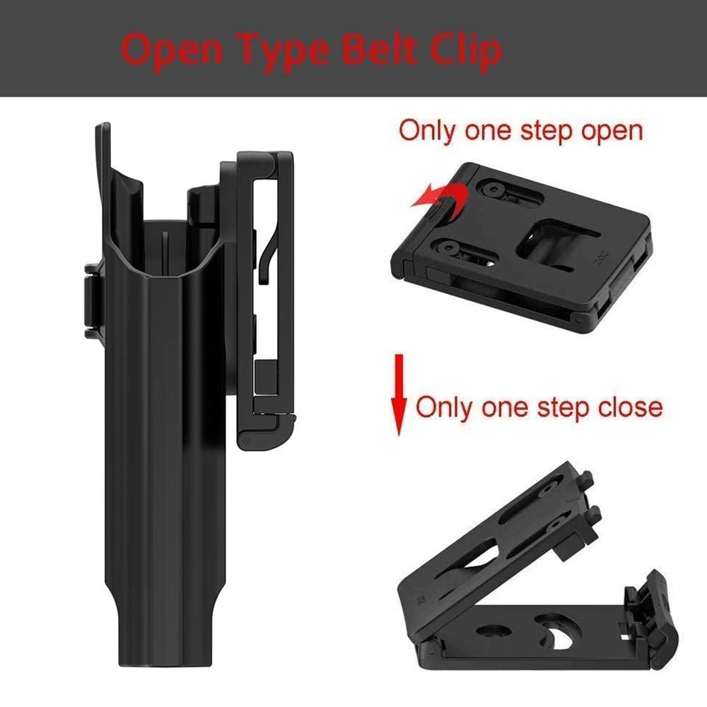 HQDA HQDA Beretta 92 92FS M9 M922, OWB Holster Tactical Outside Waistband Belt Clip Holster with Release Button 60 Adjustable Cant, Right-Handed
