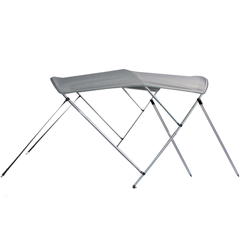 SBU Light Grey Aluminum 3-Bow Bimini Top Compatible for Seaswirl 2100 Striper DC O/B for Model Years 1997-2000