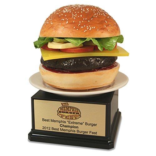 Far Out Awards Far Out Awards Giant Burger Trophy - Best Burger Trophy, Hamburger Awards, Cheeseburger Eating Contest Trophies, Cheeseburger Cook Off Trophy