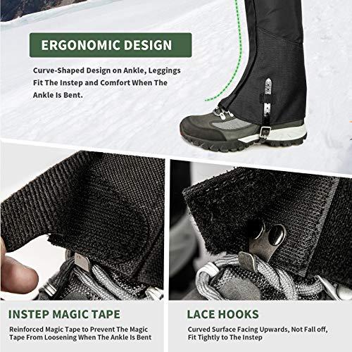 Unigear Unigear Snow Leg Gaiters, Waterproof Boot Gaiters for Hiking Walking Climbing Hunting Skiing 1000D Fabric (XX-Large)