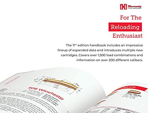 Oeream Hornady Reloading Manual - 11th Edition Handbook of Cartridge Reloading (2021), Features 1,000 Pages of Reloading Data, Techniques and Bullet Information - All Skill Levels, Hard Cover