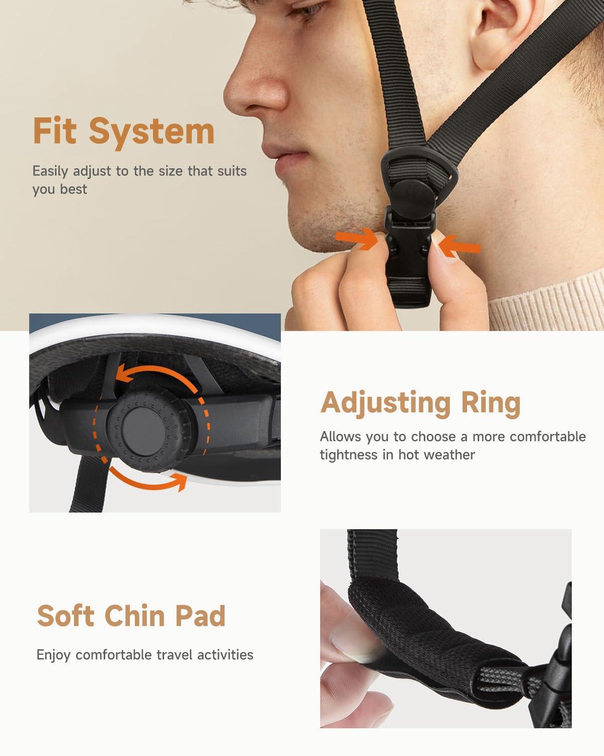 findway Findway Pro Bike Helmet for Adults,Adjustable Cycling Helmet for Men & Women [Safety Certified] Bicycle Helmet for Commuting, Road Biking, Skating with Adjustable Dial