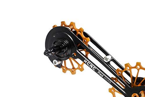 KCNC KCNC Road Cyclocross Gravel Bicycle Bike Rear Derailleur Oversized Pulley Wheel System Cage OSPW for Sram Red/Force 10 11 Speed use(Gold)