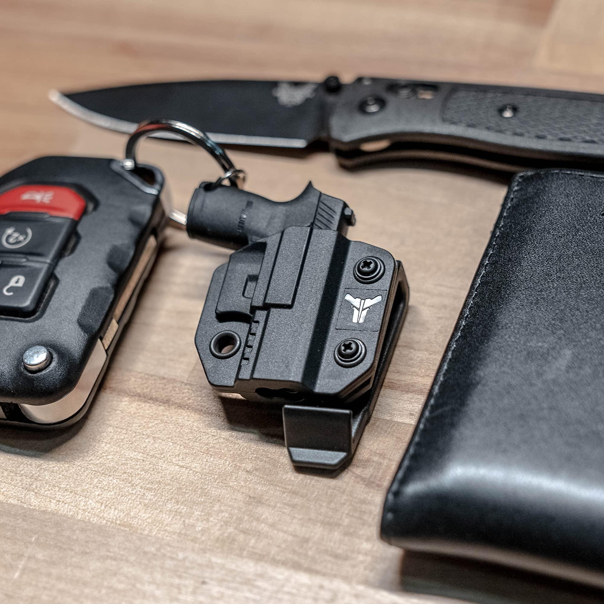 Blade-Tech Mini Pistol Shaped Keychain with Holster and Belt Clip - Revolver - by Blade-Tech Holsters